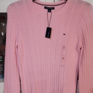 Tommy Hilfiger Pink Cable Knit Sweater